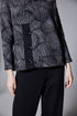 Peruzzi Animal Print Knit Jacquard Button Top W25503